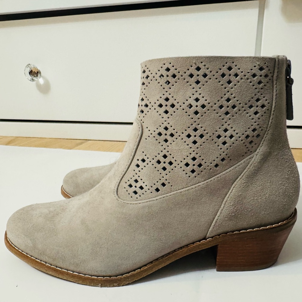 Cole Haan Gray Suede Booties